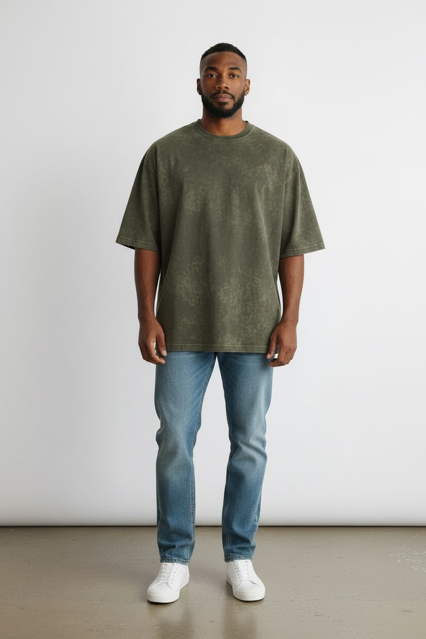 THE METROPOLIS OVERSIZED TEE // ACID WASH