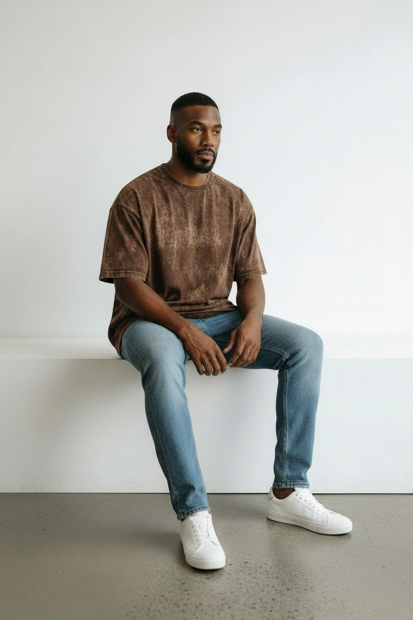 THE METROPOLIS OVERSIZED TEE // ACID WASH