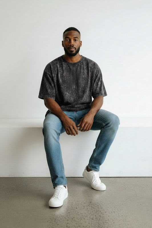 THE METROPOLIS OVERSIZED TEE // ACID WASH