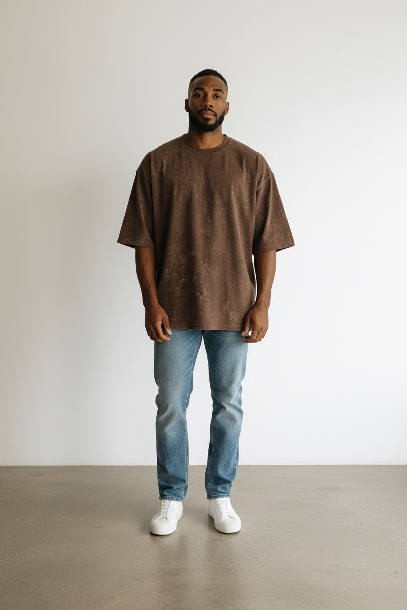 THE METROPOLIS OVERSIZED TEE // ACID WASH